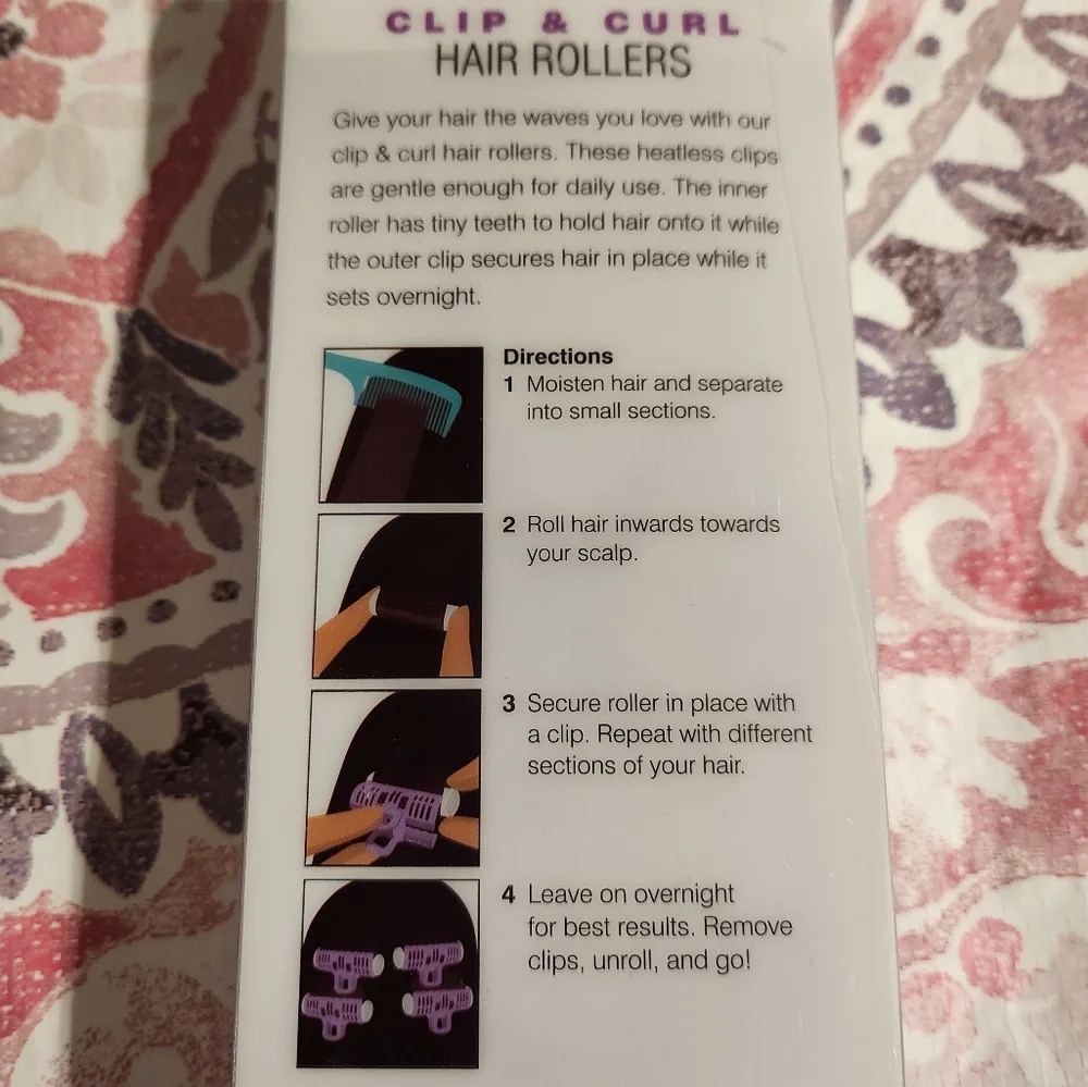 Swissco PRO Clip & Curl 1 Inch, 6 Hair Rollers Add Volume Thicker Hair No Heat